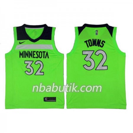 NBA Mænd Trøje Minnesota Timberwolves Karl-Anthony Towns 32 Nike 2017-18 Grøn Swingman